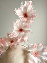 Pearce - Pink and White Feather Flower Fascinator