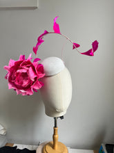 Harriet - Pink Floral Feather Fascinator