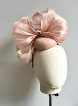 Alania - Nude Leather and Silk Fascinator