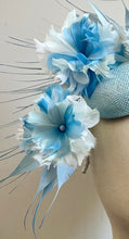 Maude - Blue Feather Floral Fascinator