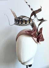 Lennox - Nude & Chocolate Leather Fascinator