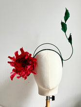 Summer - Red Feather Floral Fascinator