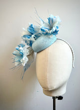Maude - Blue Feather Floral Fascinator