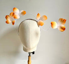 Sherri - Orange Feather Fascinator