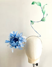 Eve - Blue Feather Flower Fascinator - MM1489