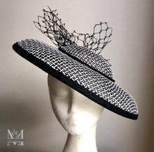 Blair - Black & White Domed Boater - MM319
