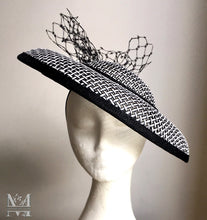 Blair - Black & White Domed Boater - MM319