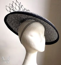 Blair - Black & White Domed Boater - MM319