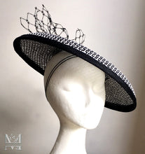 Blair - Black & White Domed Boater - MM319