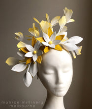 Lola - Yellow Leather & Feather Fascinator - MM313
