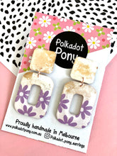 Lavender Daisy Earrings